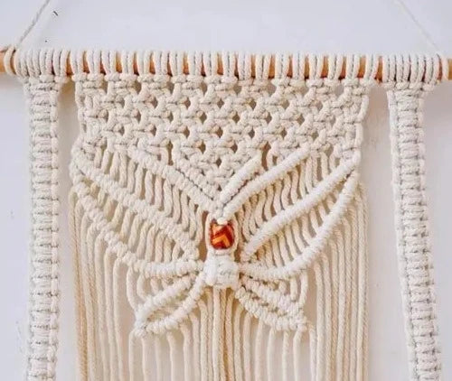 Macrame Indoor Butterfly Pattern Wall Hanging - Leechoo